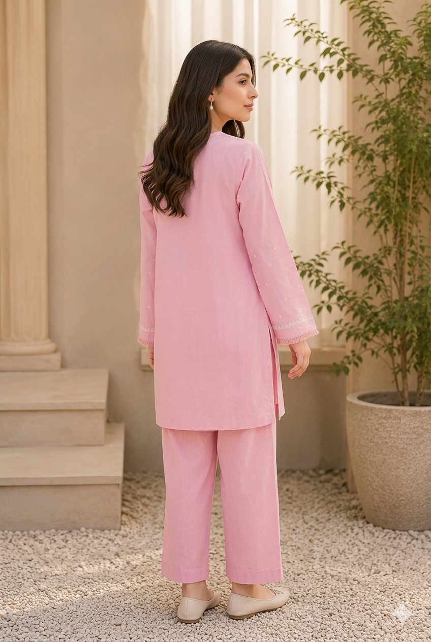 Luxury Pret Embroidered Stitched 2 Piece