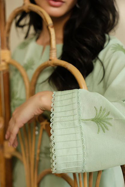 Stitched Embroidered Self Jacquard Lawn Shirt