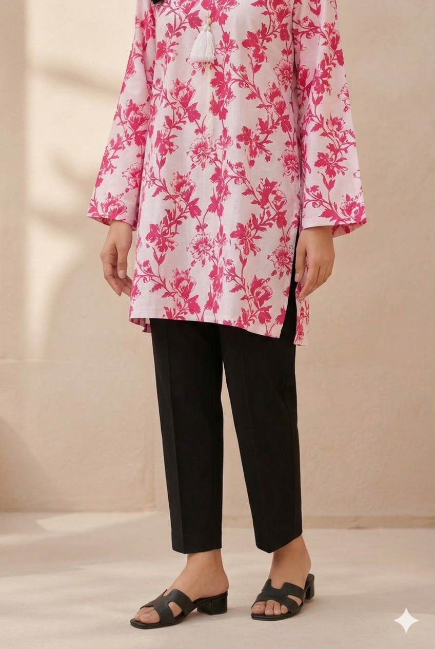 Floral Printed Lawn Stitched 2 Piece (Shirt/Trouser)
