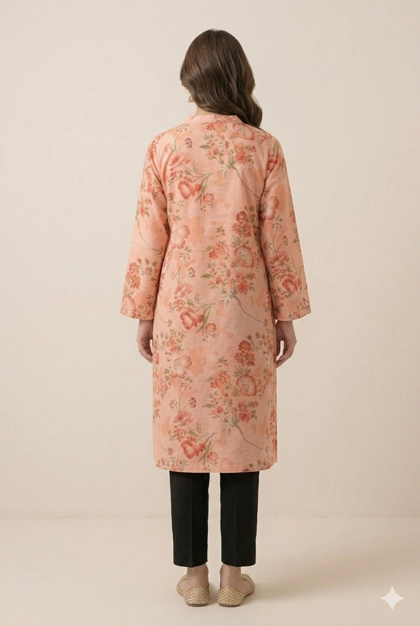 Floral Printed Lawn Stitched 2 Piece (Shirt/Trouser)