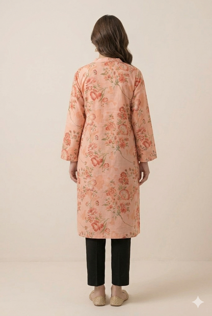 Floral Printed Lawn Stitched 2 Piece (Shirt/Trouser)