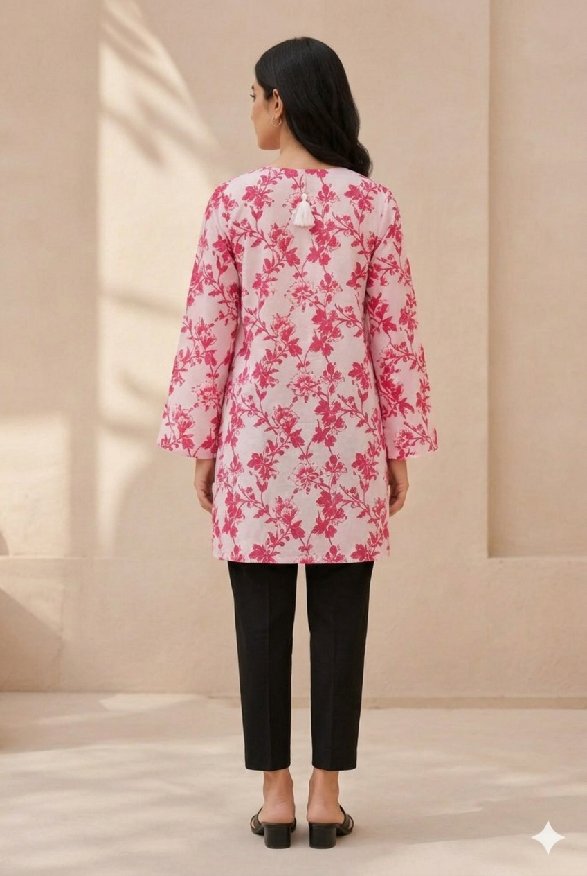 Floral Printed Lawn Stitched 2 Piece (Shirt/Trouser)