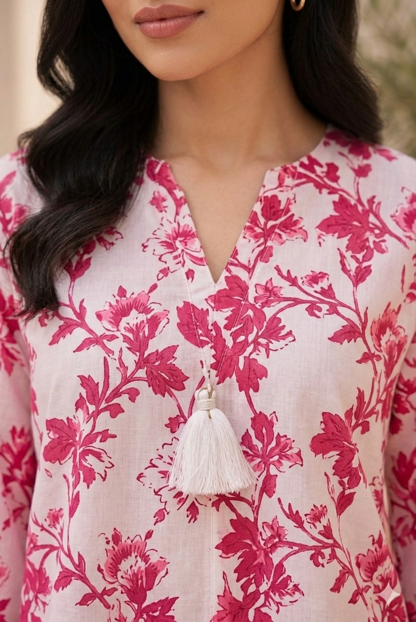 Floral Printed Lawn Stitched 2 Piece (Shirt/Trouser)