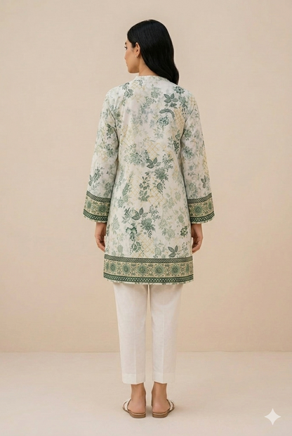 Floral Printed Lawn Stitched 2 Piece (Shirt/Trouser)