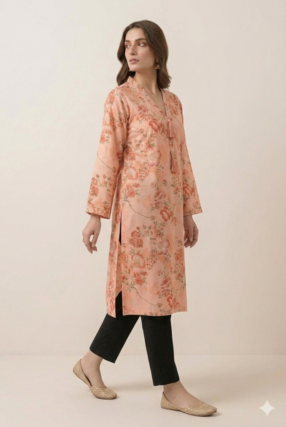 Floral Printed Lawn Stitched 2 Piece (Shirt/Trouser)