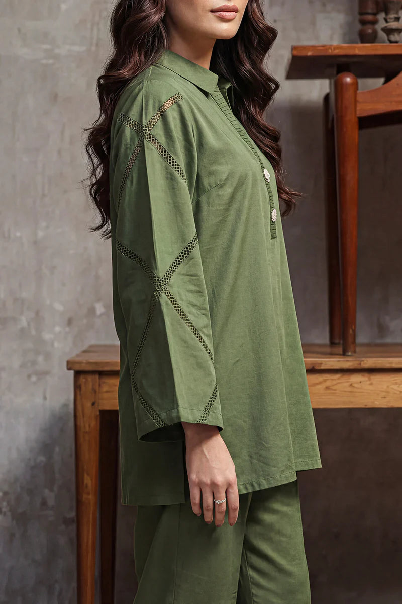 Solid Cambric Stitched 2 Piece (Shirt/Trouser)