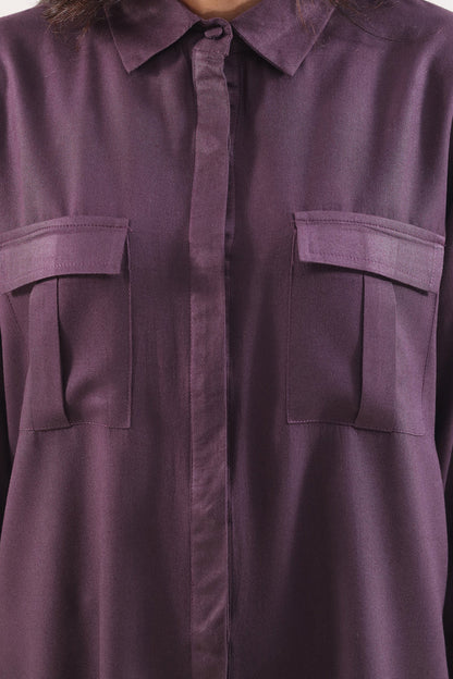 Solid Peach Fabric Stitched 2 Piece (Shirt/Trouser)
