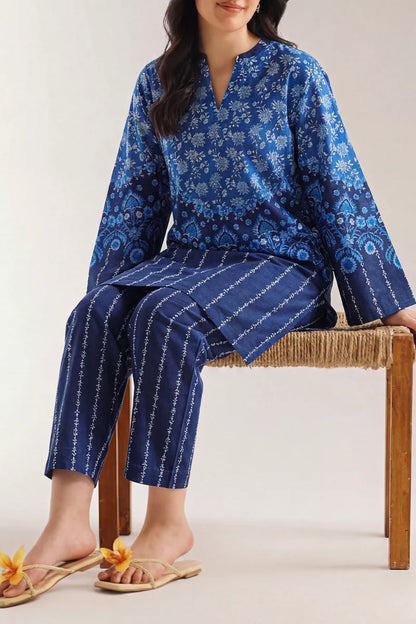 Printed Khaddar Stitched Shirt