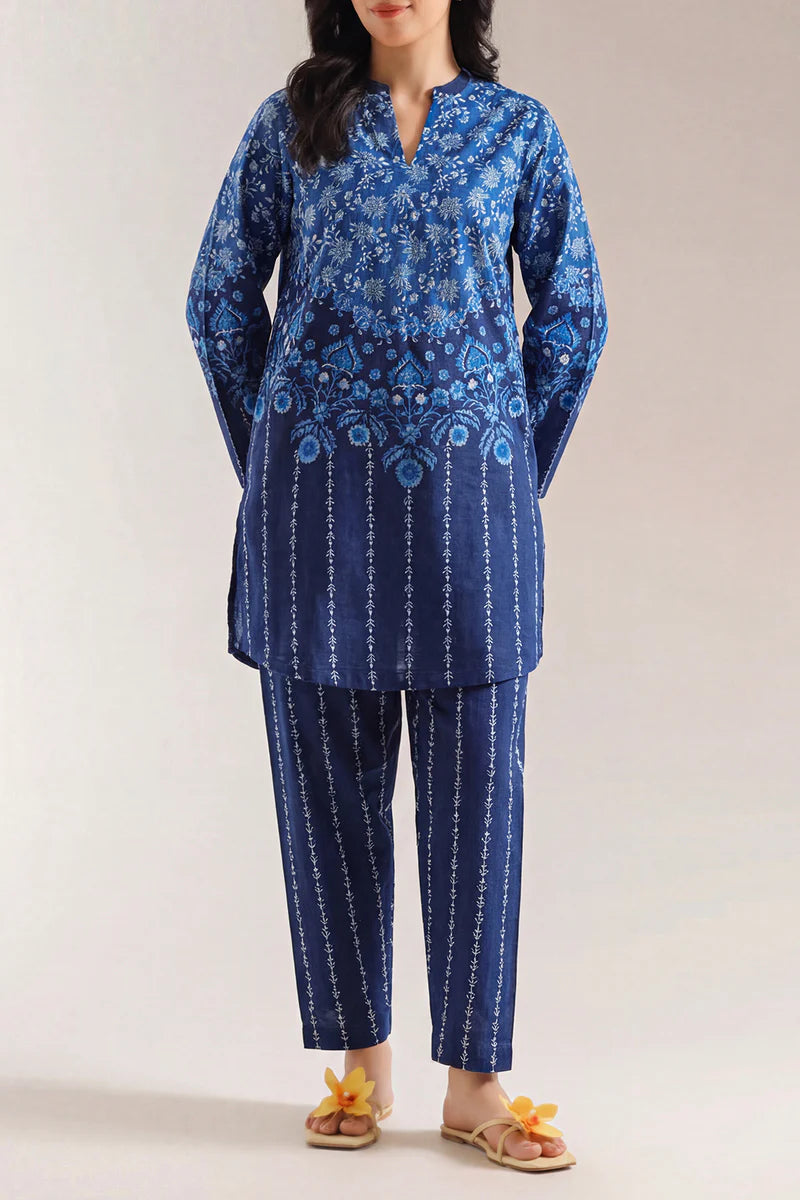 Printed Khaddar Stitched Shirt