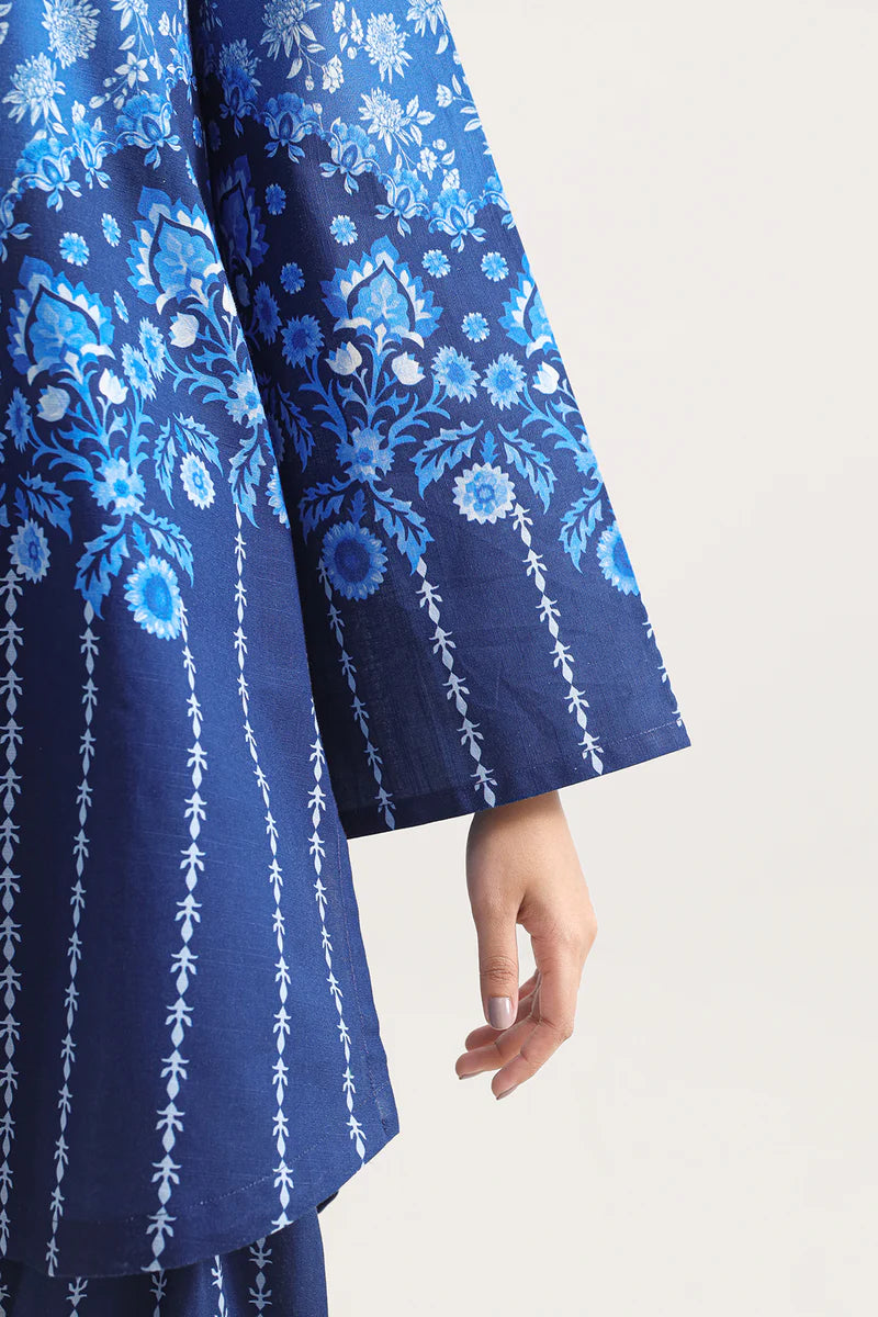 Printed Khaddar Stitched Shirt