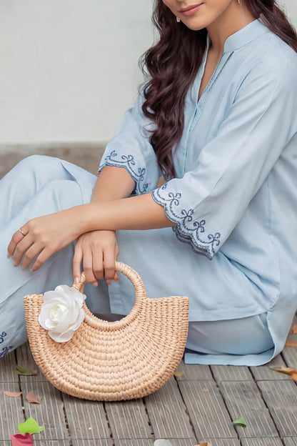 Solid Easy Care Weave Stitched 2 Piece (Shirt/Trouser)