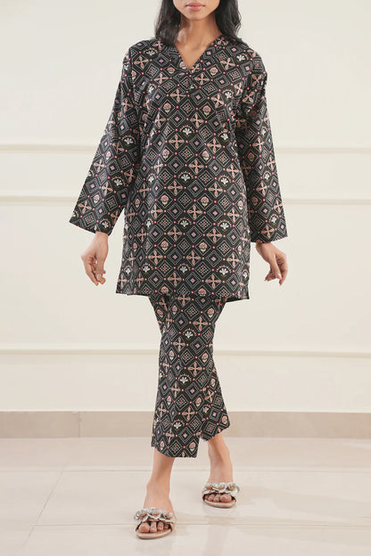 Printed Lawn Stitched 2 Piece (Shirt/Trouser)
