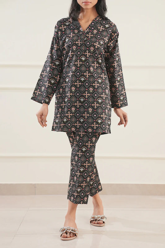 Printed Lawn Stitched 2 Piece (Shirt/Trouser)