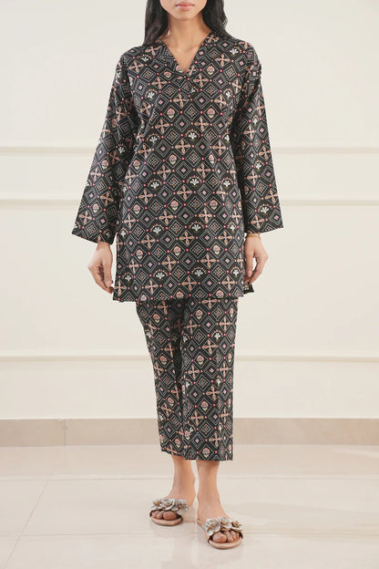 Printed Lawn Stitched 2 Piece (Shirt/Trouser)