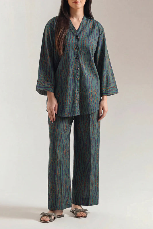 Printed Khaddar Stitched 2 Piece (Shirt/Trouser)