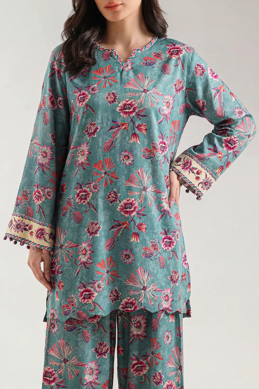 Printed Corduroy Stitched 2 Piece (Shirt/Trouser)