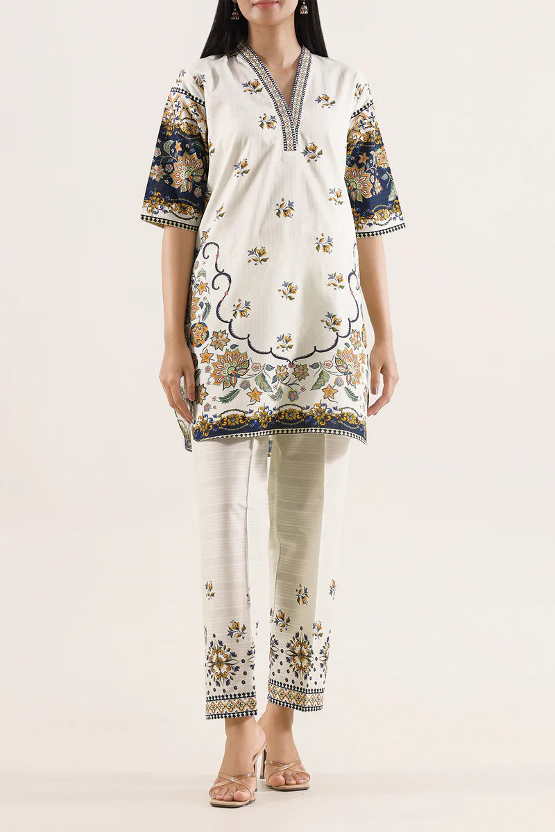 Printed Strip Lawn Stitched 2 Piece (Shirt/Trouser)