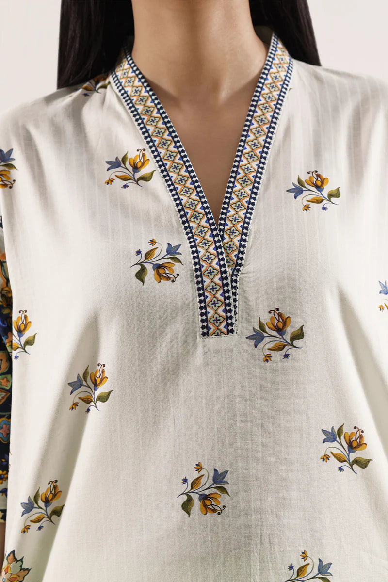 Printed Strip Lawn Stitched 2 Piece (Shirt/Trouser)