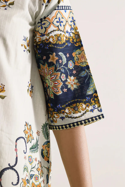 Printed Strip Lawn Stitched 2 Piece (Shirt/Trouser)